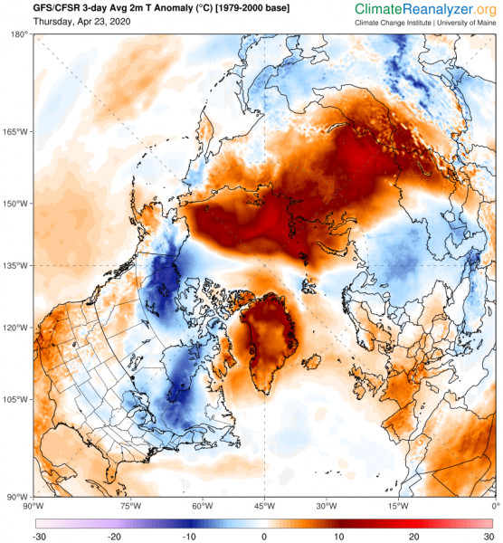 Forrás: ClimateReanalyzer.com