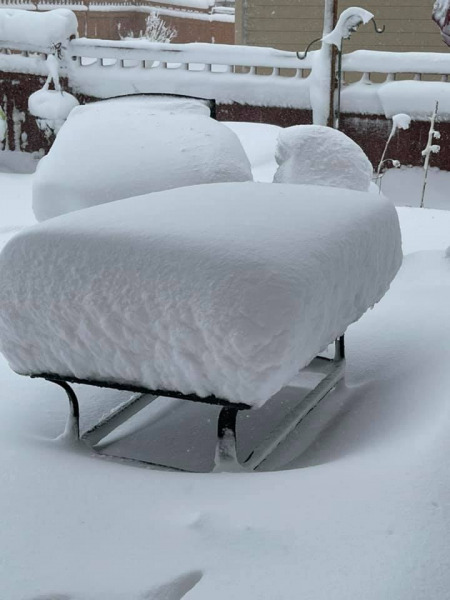Történelmi hóvihar Denverben (Fotó: Jane Marie Mellen / Facebook)