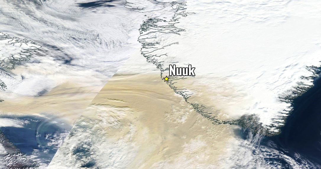 Füstfelhő a NASA műholdképén