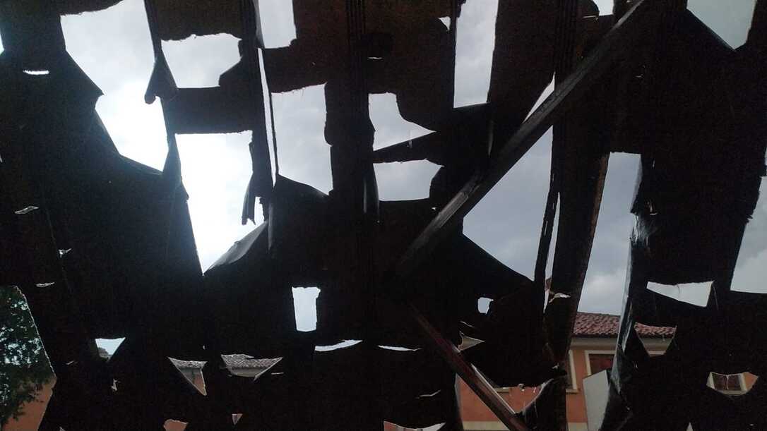 Pusztító jégeső Észak-Olaszországban (Fotó: Roberto Giaron)