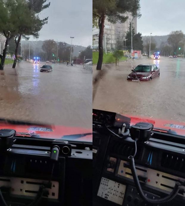 Villámárvíz Splitben (Forrás: Vatrogasci - Oni su naši Heroji / Facebook)