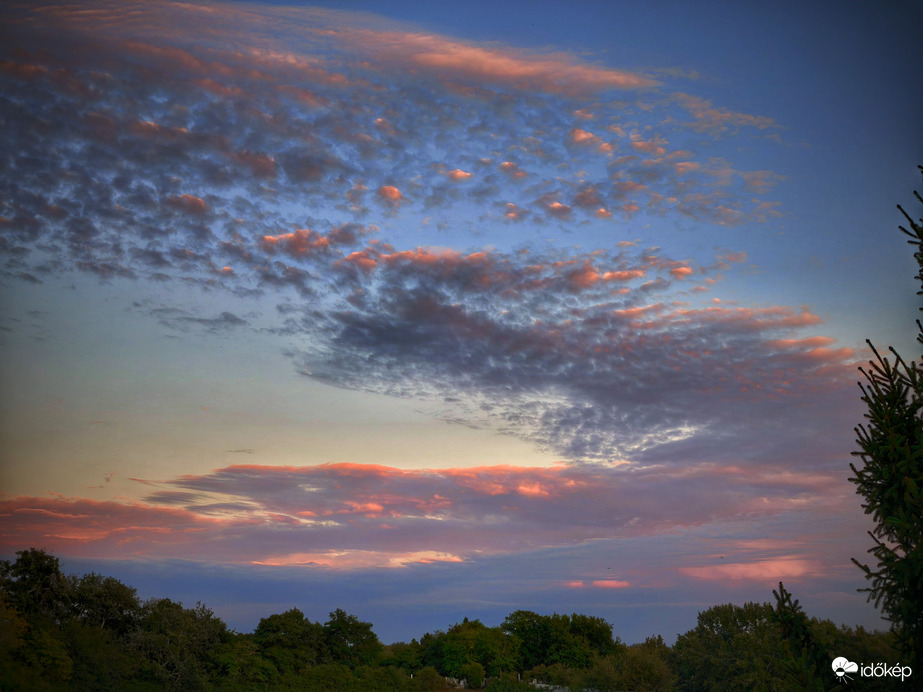 Égi báránybunda naplementi színezete