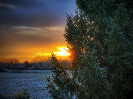 Egy csipetnyi téli hangulat napkelte idején