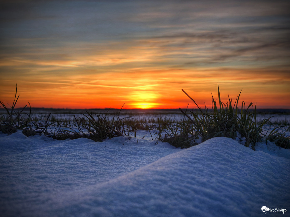 Hóbuckák naplementekor