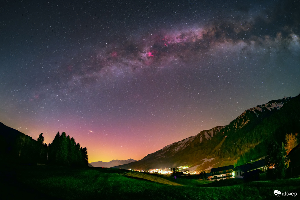 Tejút az Alpok felett