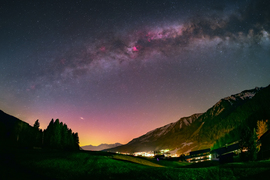 Tejút az Alpok felett