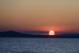 Fonyód mellett kelt fel a nap 