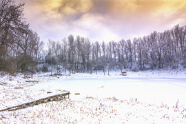 Téli horgász tó
