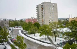2017 április 20-án tél volt Ajkán.
