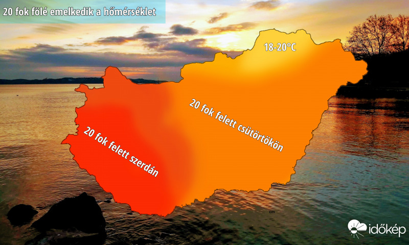 Szerdán és csütörtökön lesz a legmelegebb
