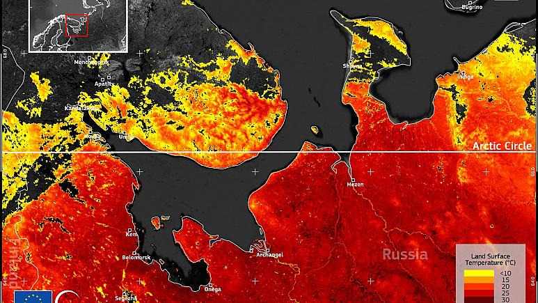 Forrás: Copernicus (30 fokos hőség Szibériában)