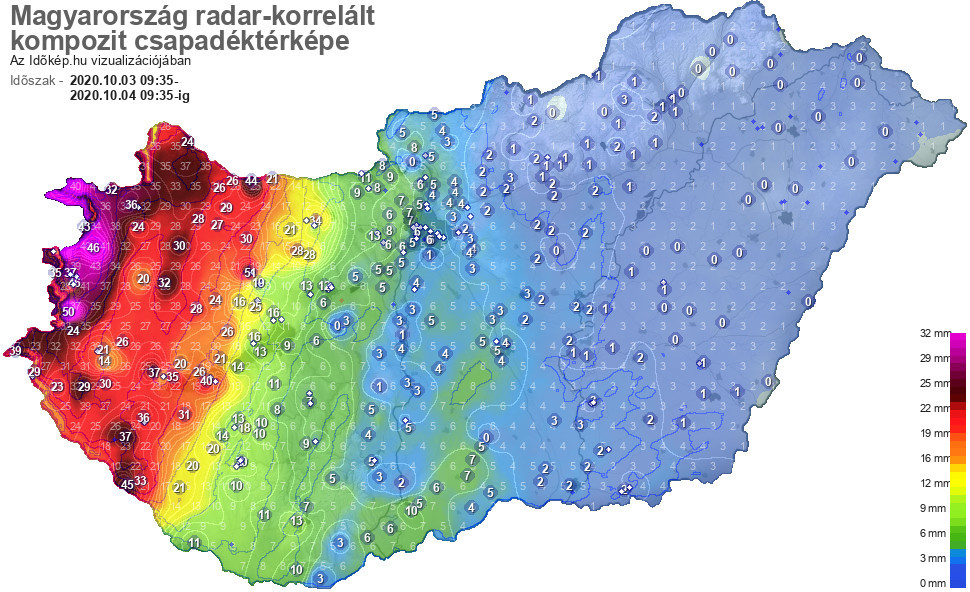 Csapadéktérkép 10.04.
