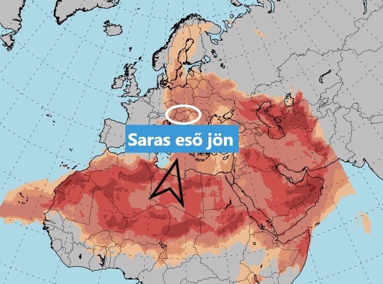 Saras eső jön
