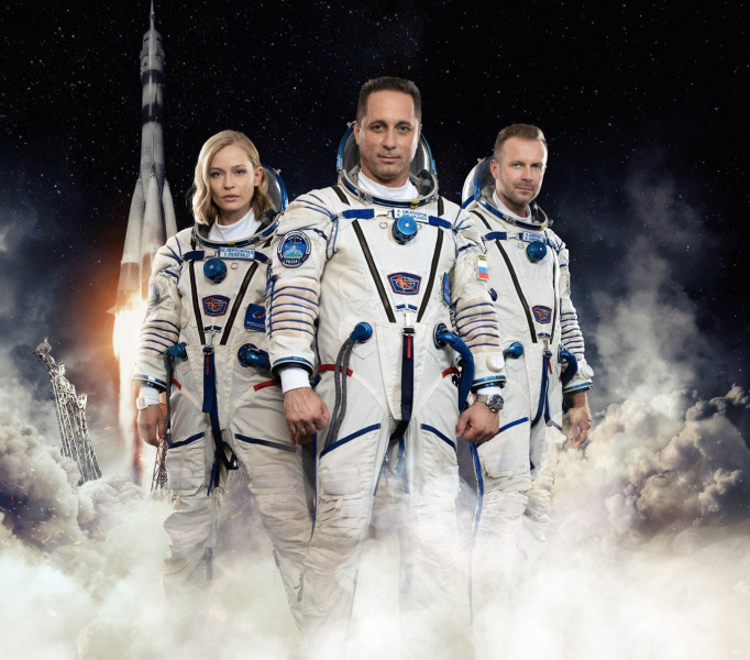Film készül az ISS-en - Kép: Anton Shkaplerov (Twitter)