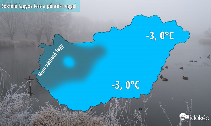 Gyenge fagy jöhet holnap reggel