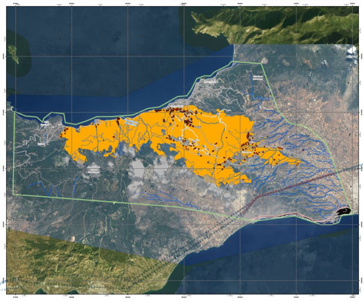 Görög erdőtűz Kép: Copernicus.eu