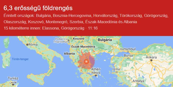 Görögország földrengés 03.03.