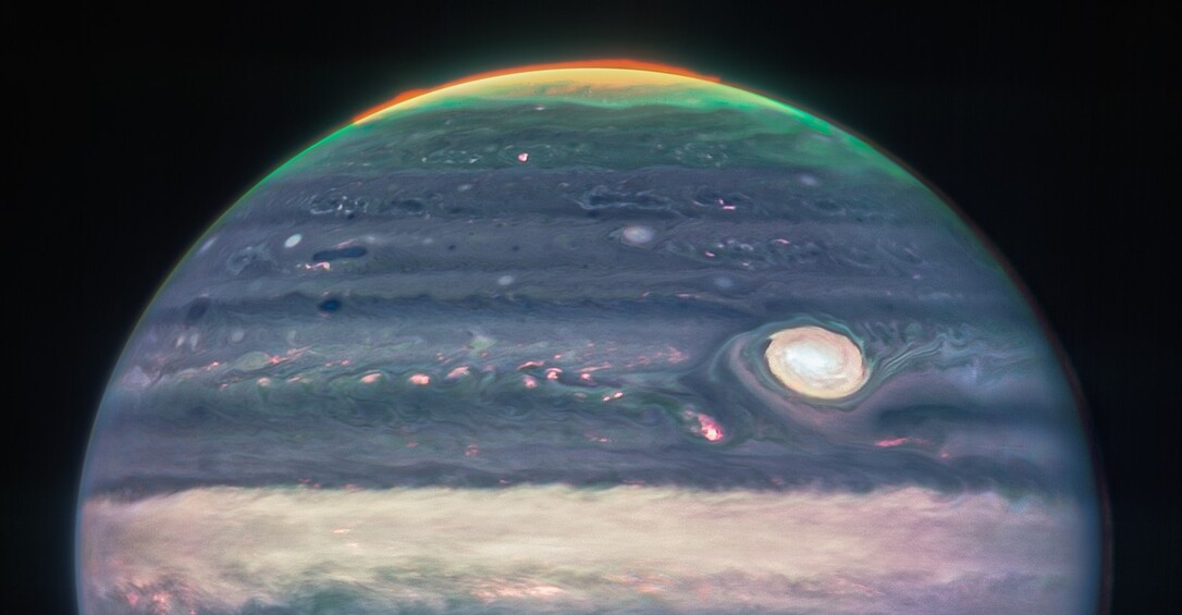 Sarki fény a Jupiteren Fotó: James Webb Űrteleszkóp