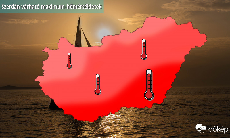 Hőség jön szerdán