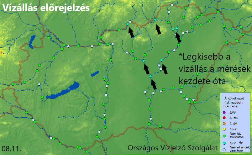 Sokfelé a valaha mért legalacsonyabb szinten áll a vízmérce - Forrás: OVSZ
