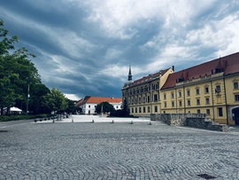 A keszthelyi fő tér ma délután