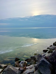 Január végi Balaton Szigligetnél