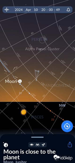 Április 10 Hold És Jupiter 