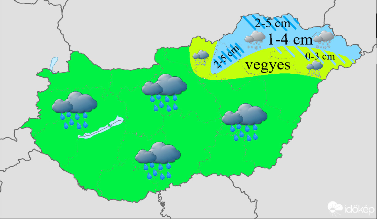 Inkább már eső, északkelet azonban még állhatja a sarat!