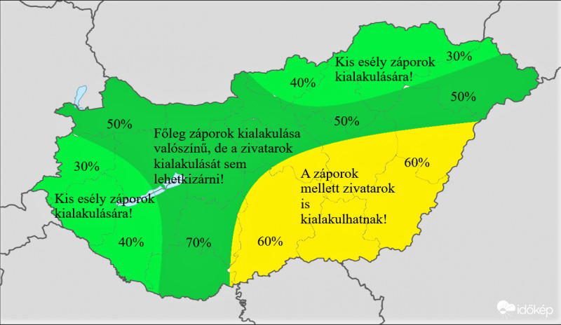 Folytatódó zivatarozás