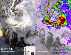 metop-c HRPT esti infravörös