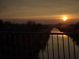 Tüzes naplemente az Alföldön