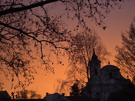 Tüzes naplemente vihar után