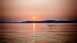 Szaharai poros naplemente 
