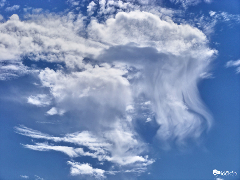 Cumulus virga tegnap délután