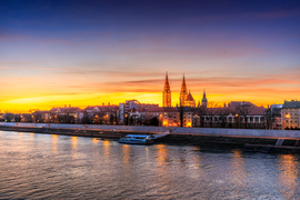 Az év első naplementéje Szegeden