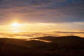 Látványos naplemente a Mátrában