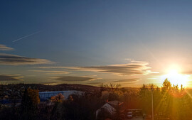 Naplemente a felüljáróról