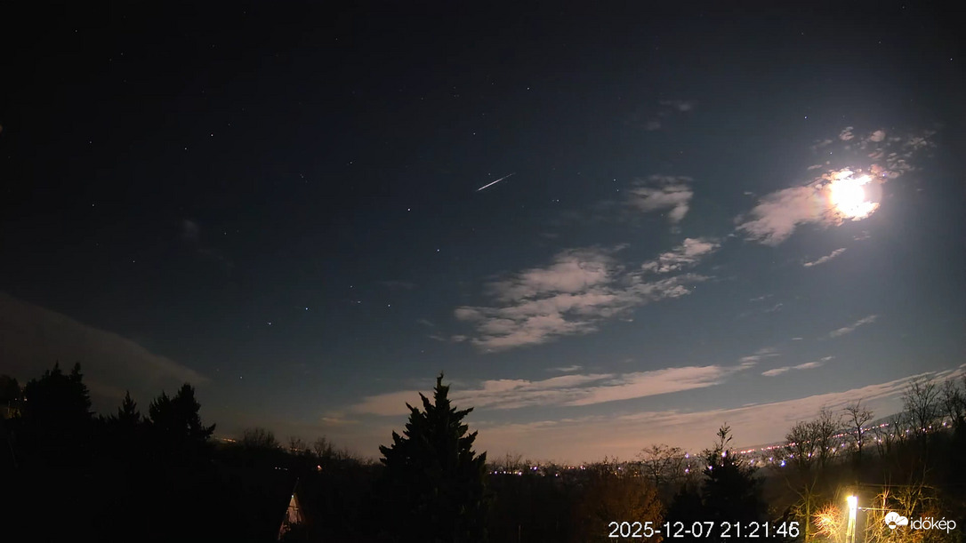 Hold-Jupiter együttállás meteorral 1