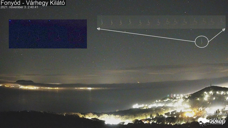 Hullócsillag Balatonszemesen 2021-11-03 02:40:35